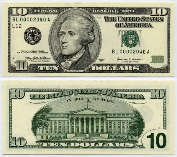 10-USD USD $10 Bills
